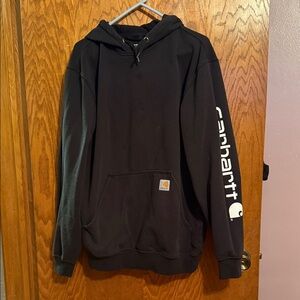 Carhartt Black Hoodie with White Logo